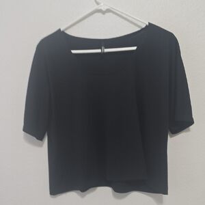 Babette San Francisco Croppe, Boxy Blouse Black M